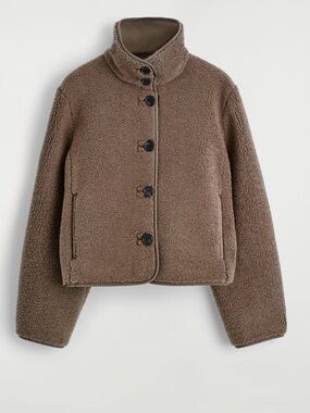 COS FAUX SHERPA TEDDY JACKET S